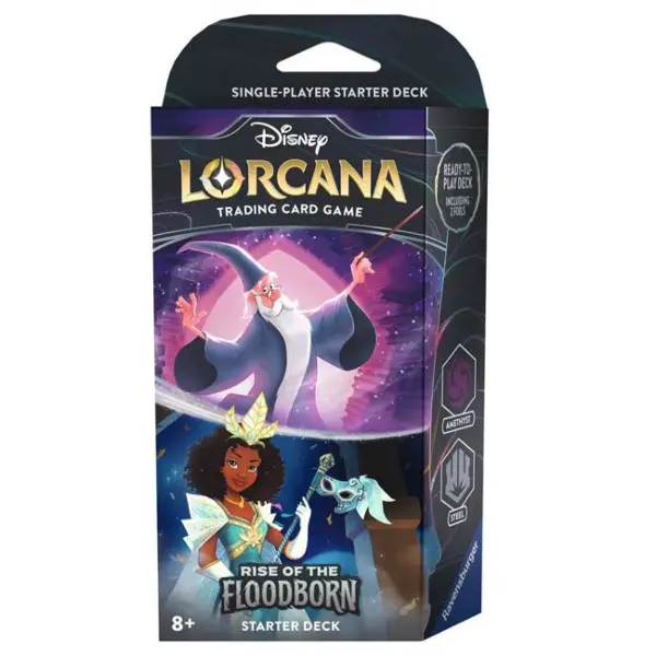 LIVE Opening - Disney Lorcana TCG: Rise Of The Floodborn Starter Deck Merlin (Amethyst) & Tiana (Steel)