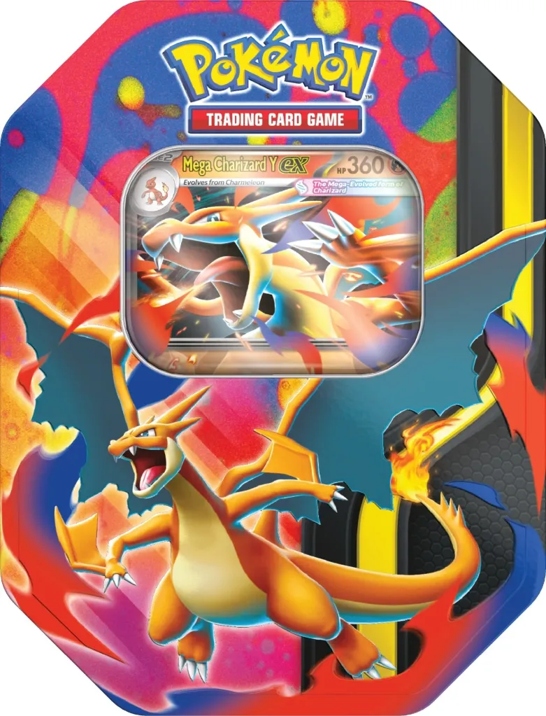 LIVE Opening - Pokémon TCG: Mega Charizard Tin (1 Random Tin)